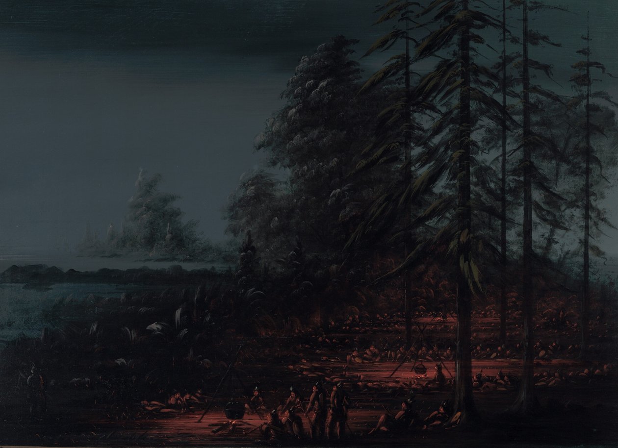 Bivack of a Sioux War Party, 18611869. av George Catlin