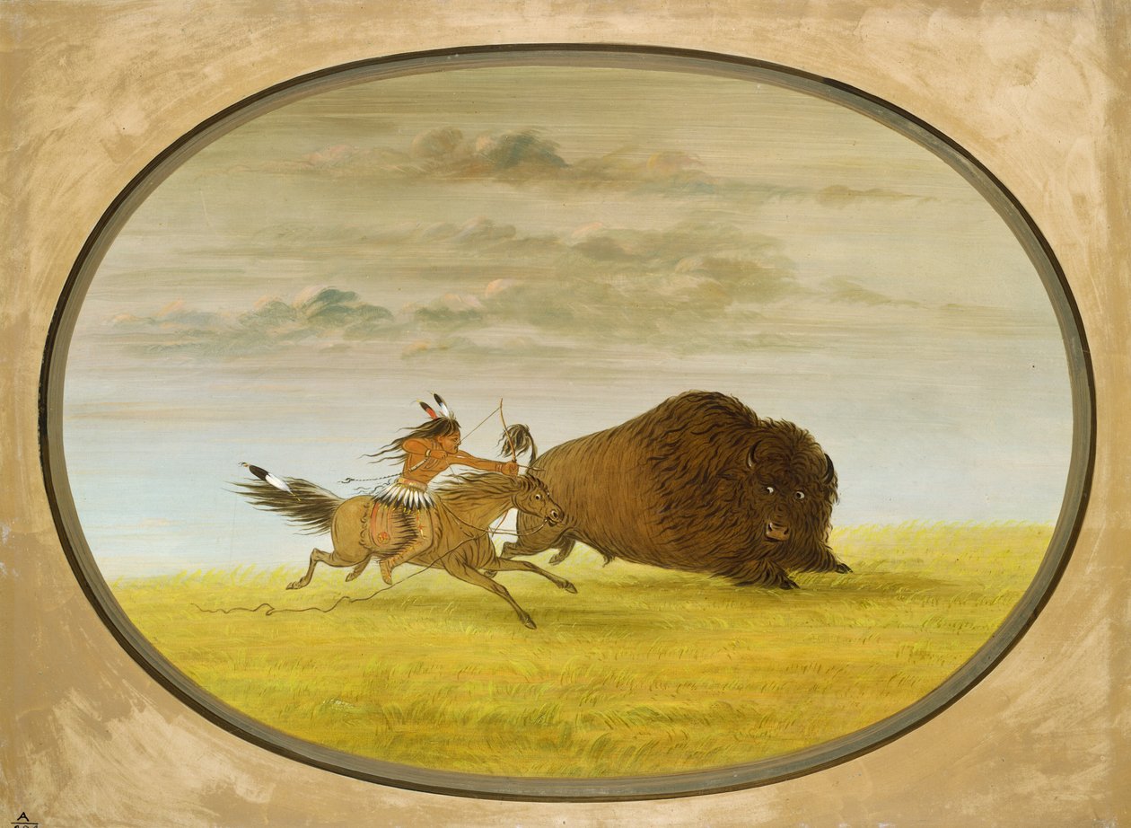 Buffalo Chase av George Catlin