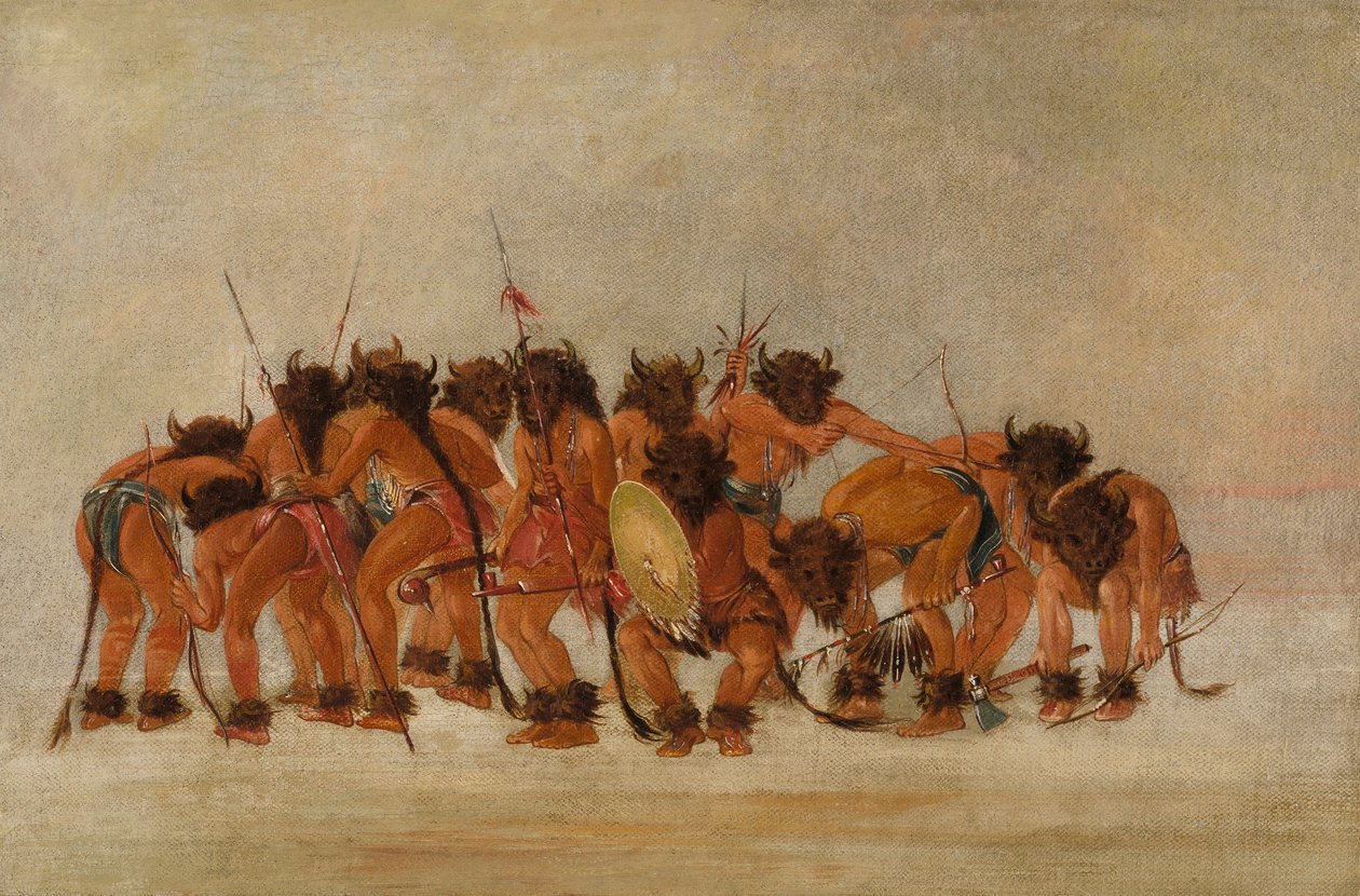 Buffeldans, Mandan av George Catlin