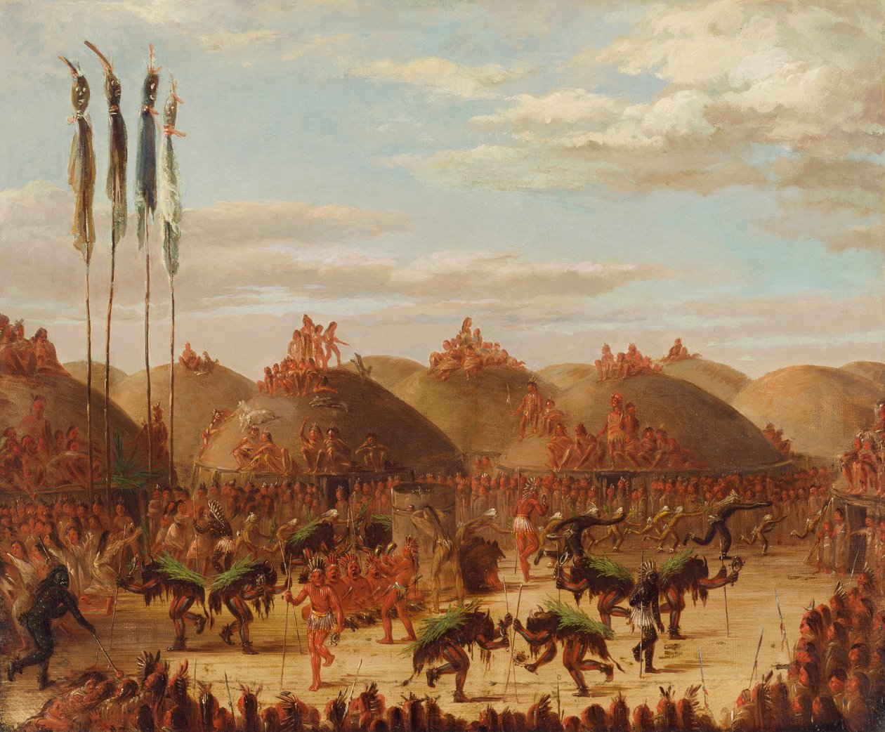 Bulldans, Mandan O-kee-pa-ceremoni av George Catlin