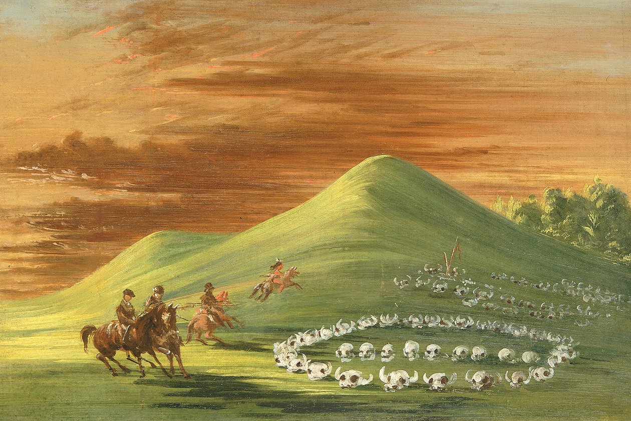 Butte de Mort, Sioux begravningsplats, Övre Missouri av George Catlin