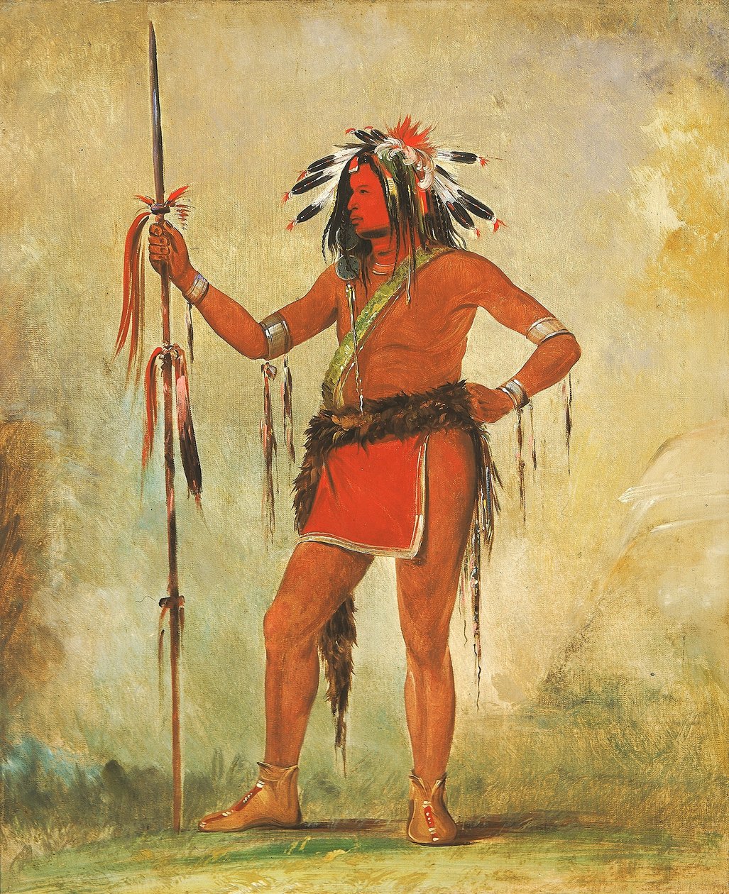 Cáh-be-múb-bee, han som sitter överallt, en modig av George Catlin