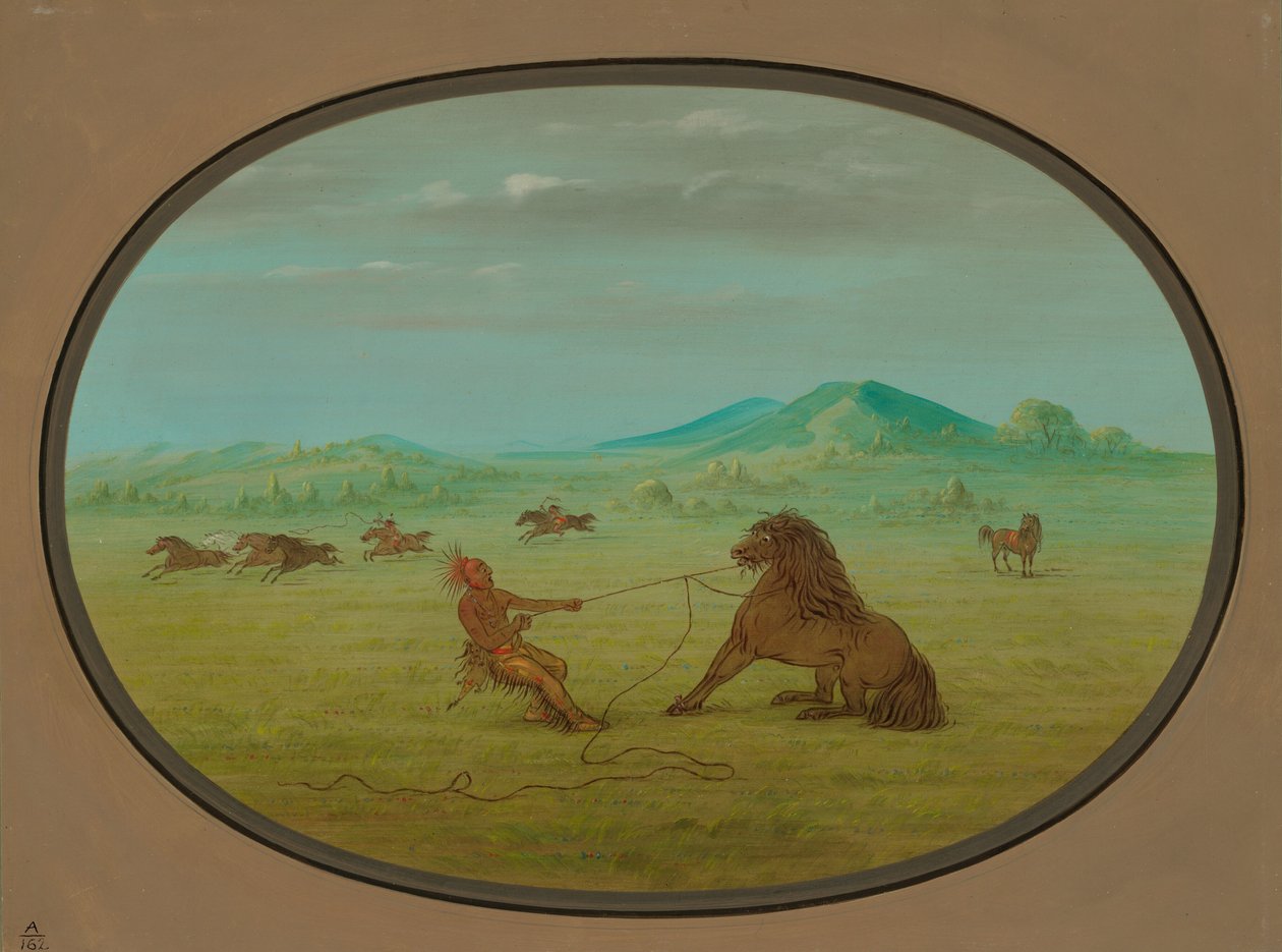 Att fånga vilda hästar - Pawnee, 18611869. av George Catlin
