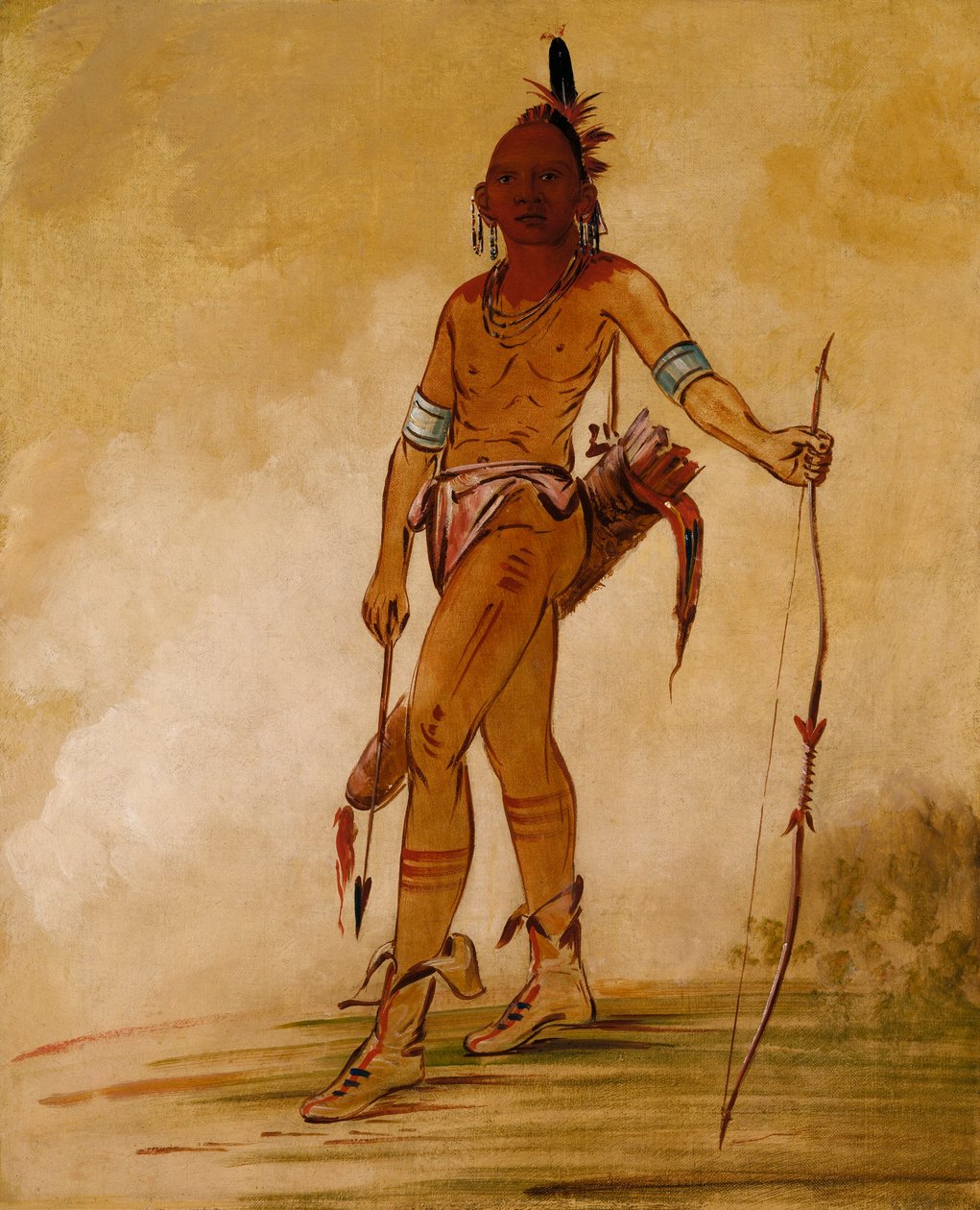 Cáh-he-ga-shín-ga, Lille hövding av George Catlin