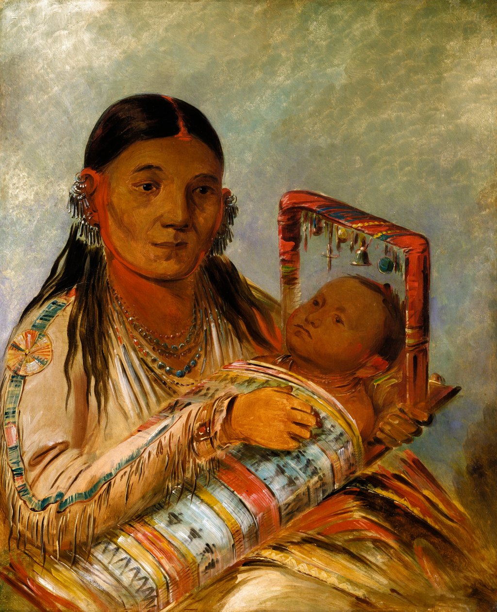 Chée-ah-ká-tchée, hustru till Nót-to-way av George Catlin