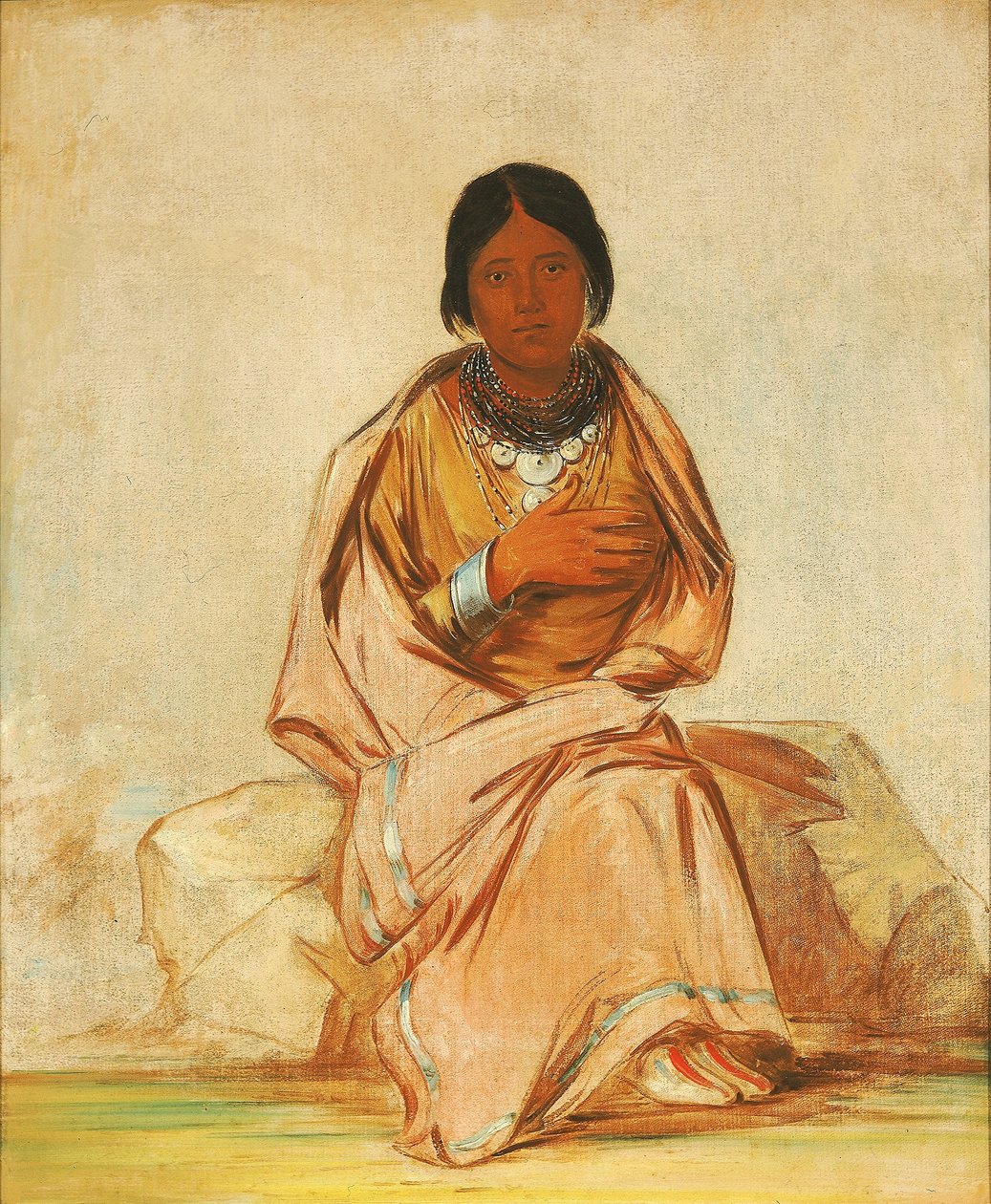 Chee-a-ex-e-co, dotter till hjort utan hjärta av George Catlin