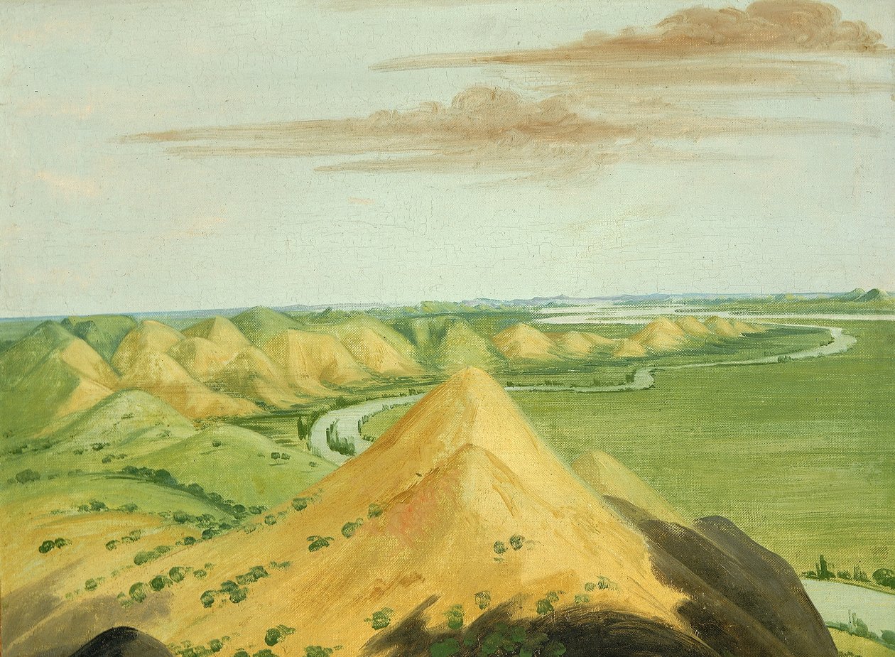 Clay Bluffs, 20 mil ovanför Mandans av George Catlin