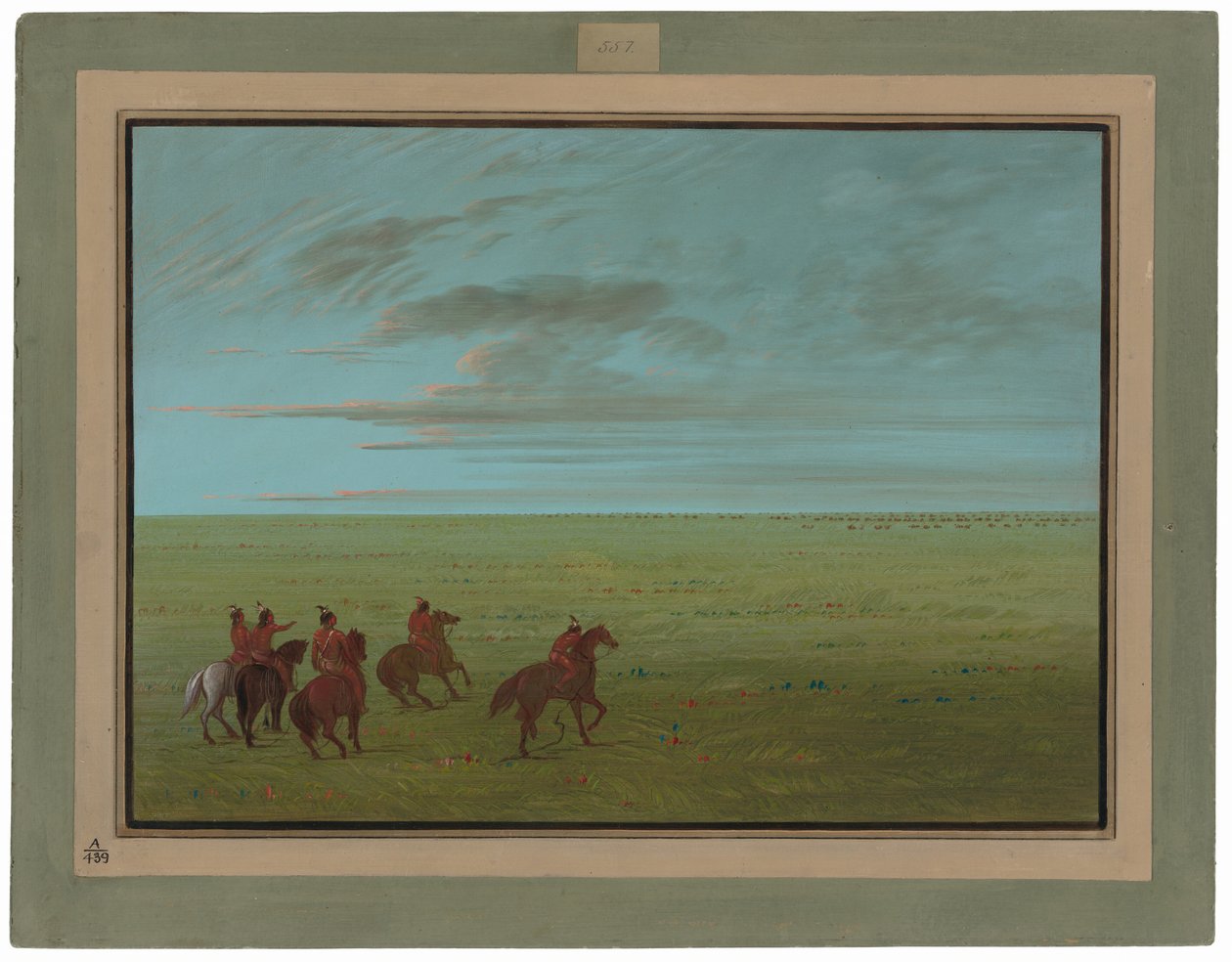 Connibos startar för vilda hästar av George Catlin