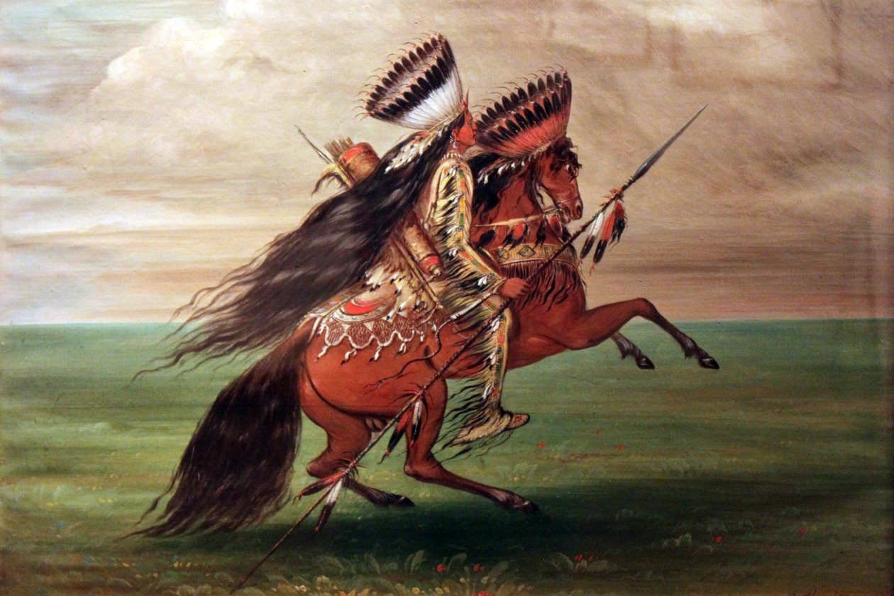 Kråkindian "Han som hoppar över alla" av George Catlin