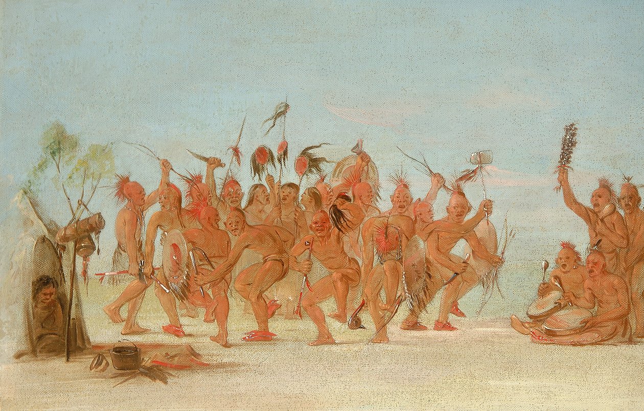Dansa till de modigas medicinväska av George Catlin