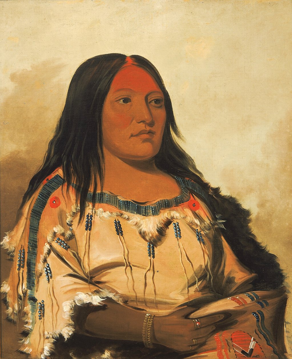 Eeh-nís-kim, kristallsten, hövdingens hustru av George Catlin