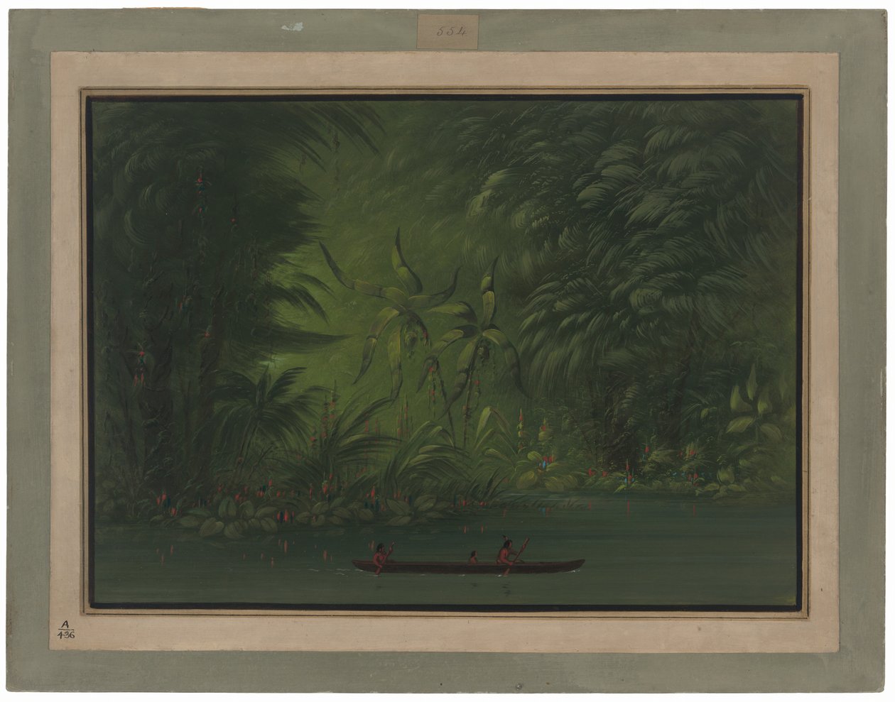 Ingång till en lagun, Amazonas kust av George Catlin