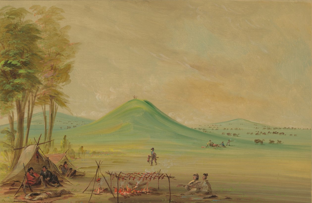 Expedition lägrade på en Texas Prairie. april 1686, 18471848. av George Catlin