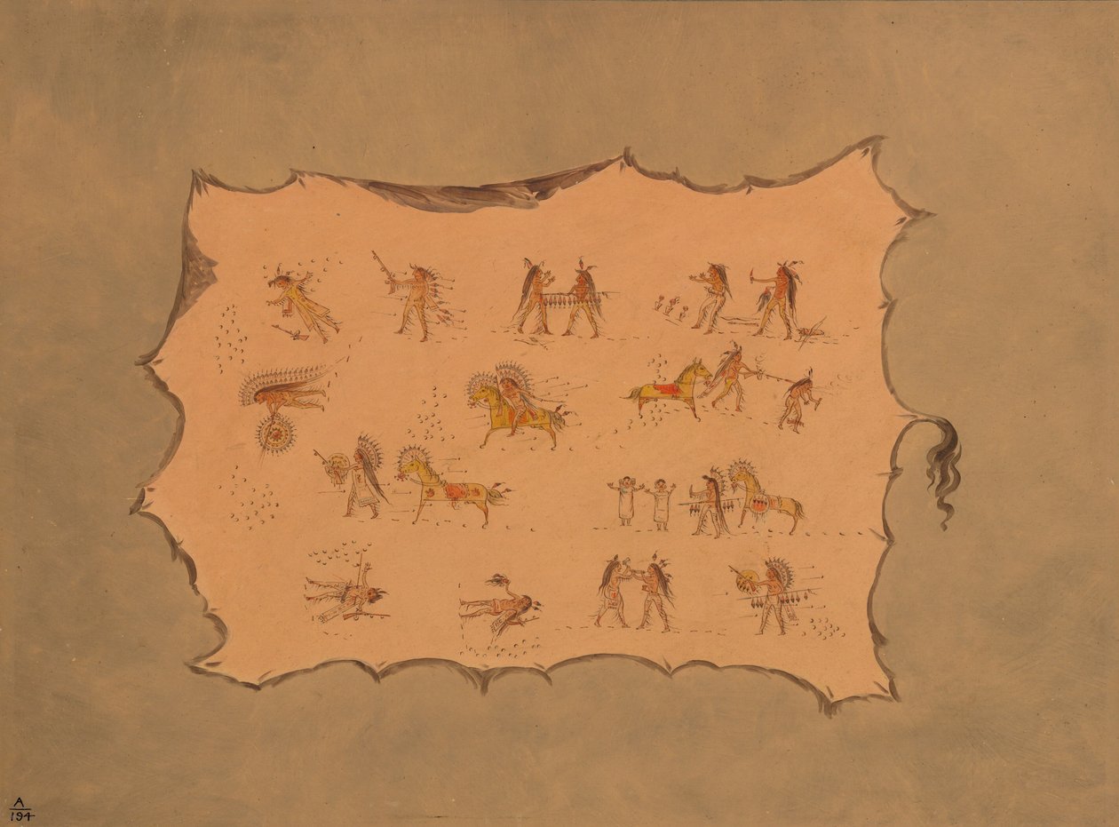 Faksimil av manteln av Mah-to-toh-pa - Mandan, 18611869. av George Catlin