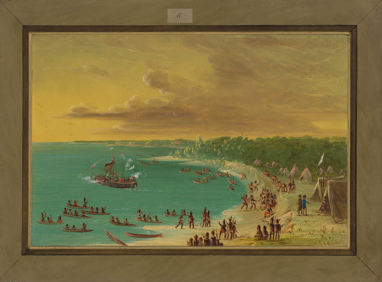 Griffins första segling på Lake Erie, 7 augusti 1679, 1847-48 av George Catlin