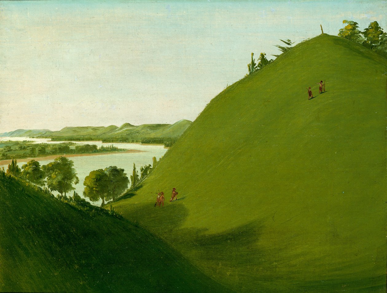 Floyds grav, där Lewis och Clark begravde sergeant Floyd 1804, 1832. av George Catlin