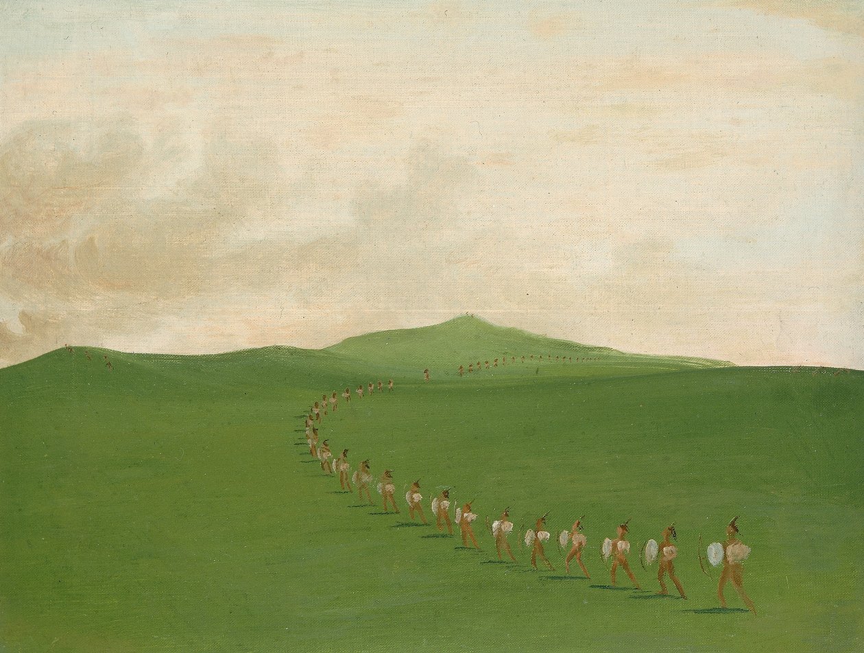 Fotkrigsfest på mars, övre Missouri av George Catlin