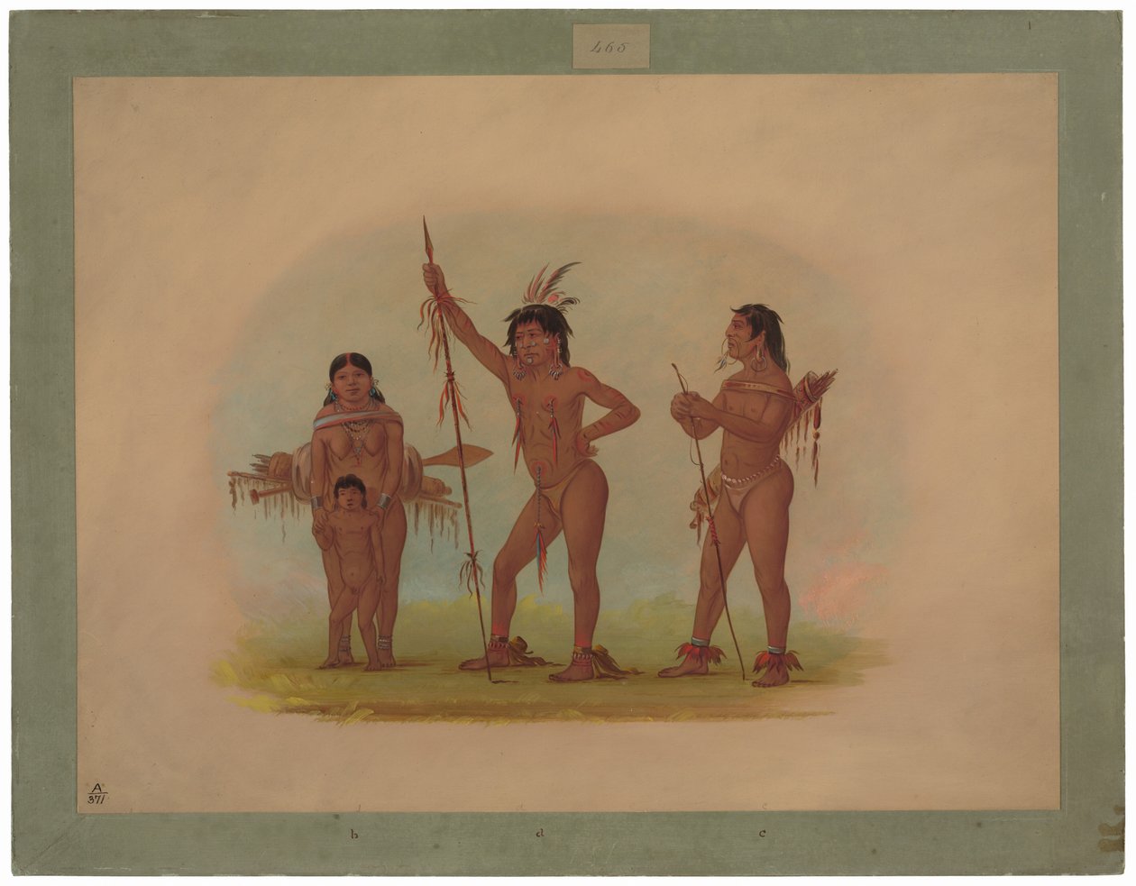 Fyra Mura-indianer av George Catlin