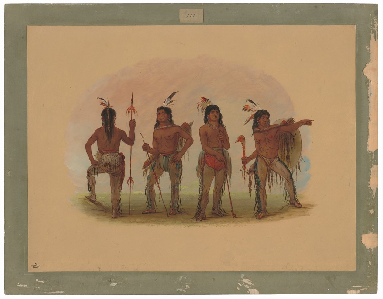 Fyra Navajo Warriors av George Catlin