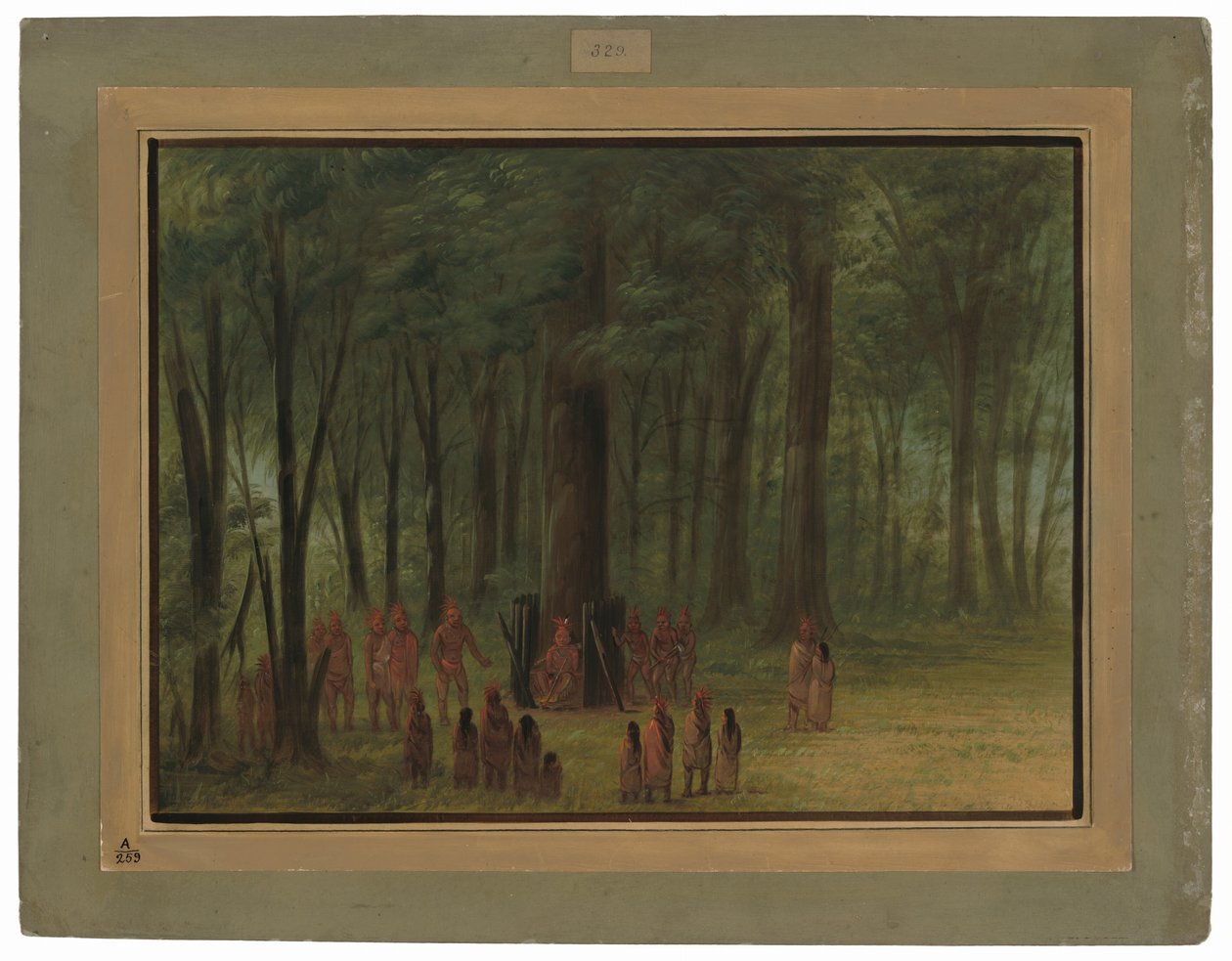 Black Hawks begravning - Saukie av George Catlin
