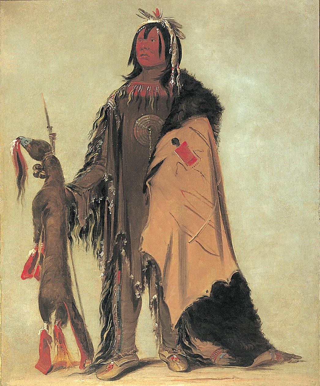 In-ne-ó-cose, Buffelns barn, en krigare av George Catlin
