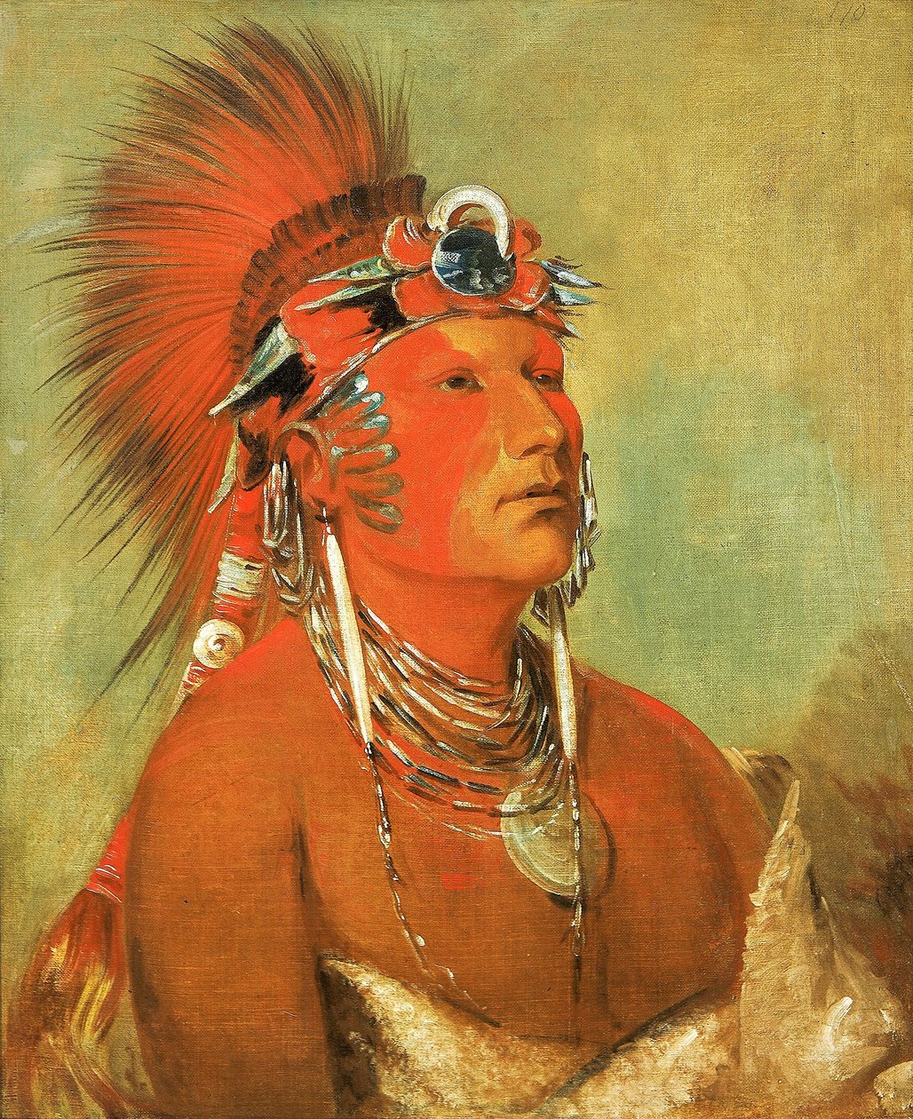 Jee-hé-o-hó-shah, kan inte kastas ner, en krigare av George Catlin
