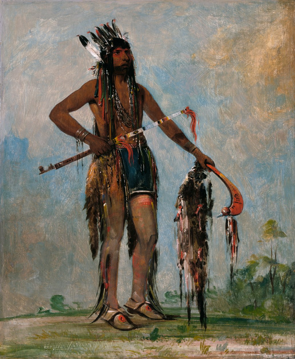 Ka-bés-hunk, Han som reser överallt, en krigare, 1835. av George Catlin