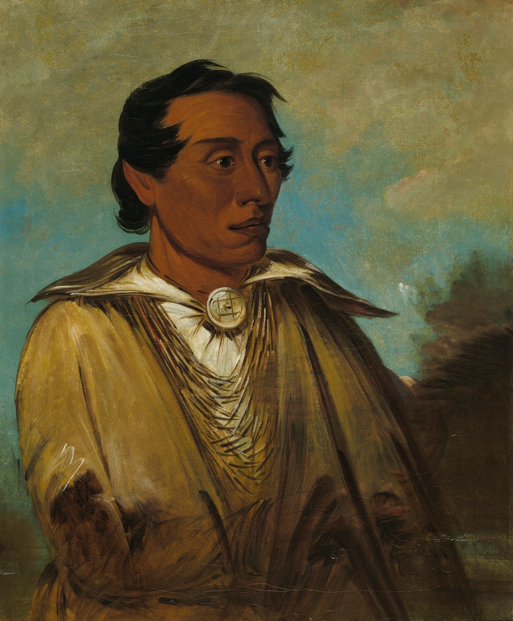 Kee-án-ne-kuk, den främste mannen, stammens hövding av George Catlin