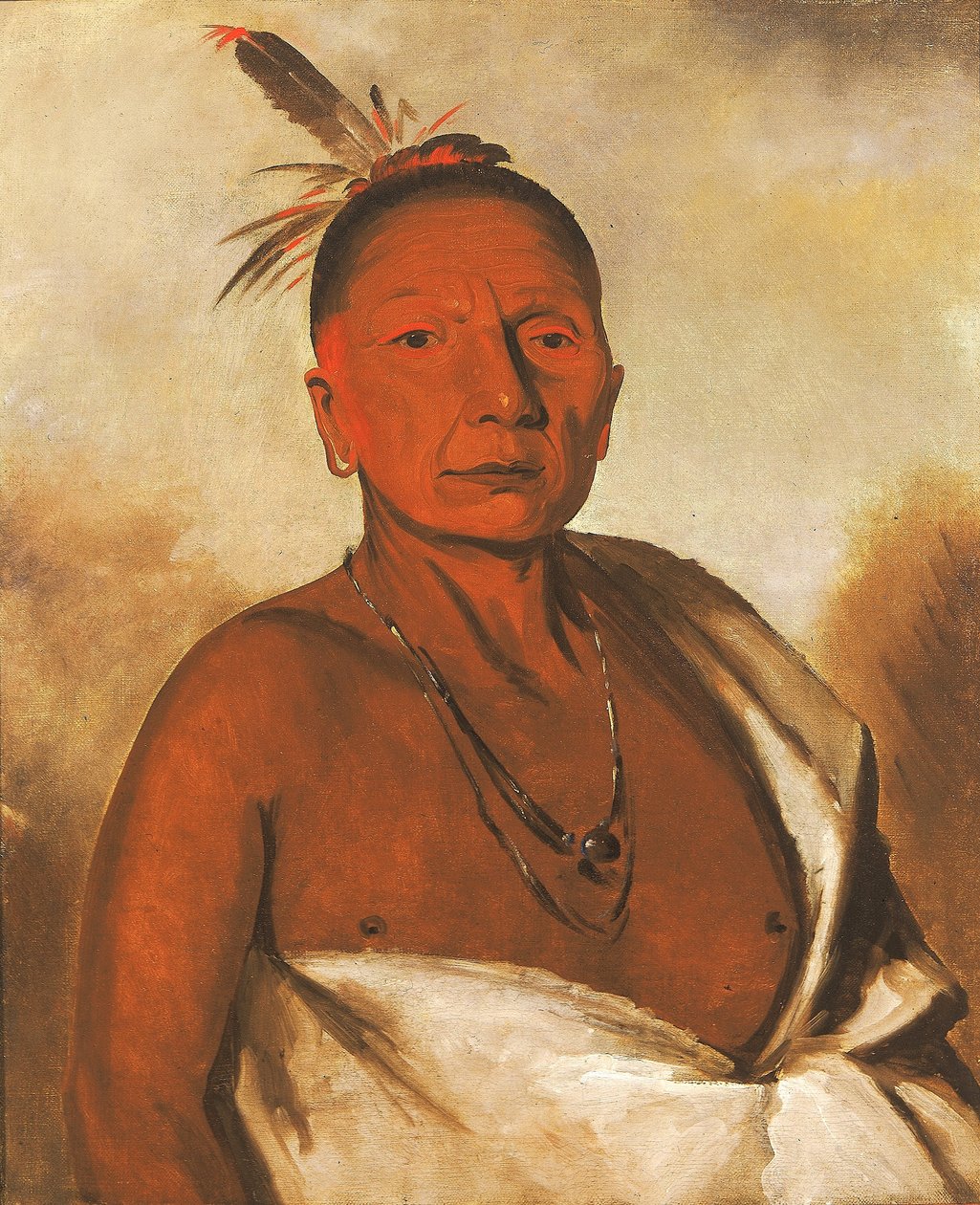 Kid-á-day, en framstående modig av George Catlin