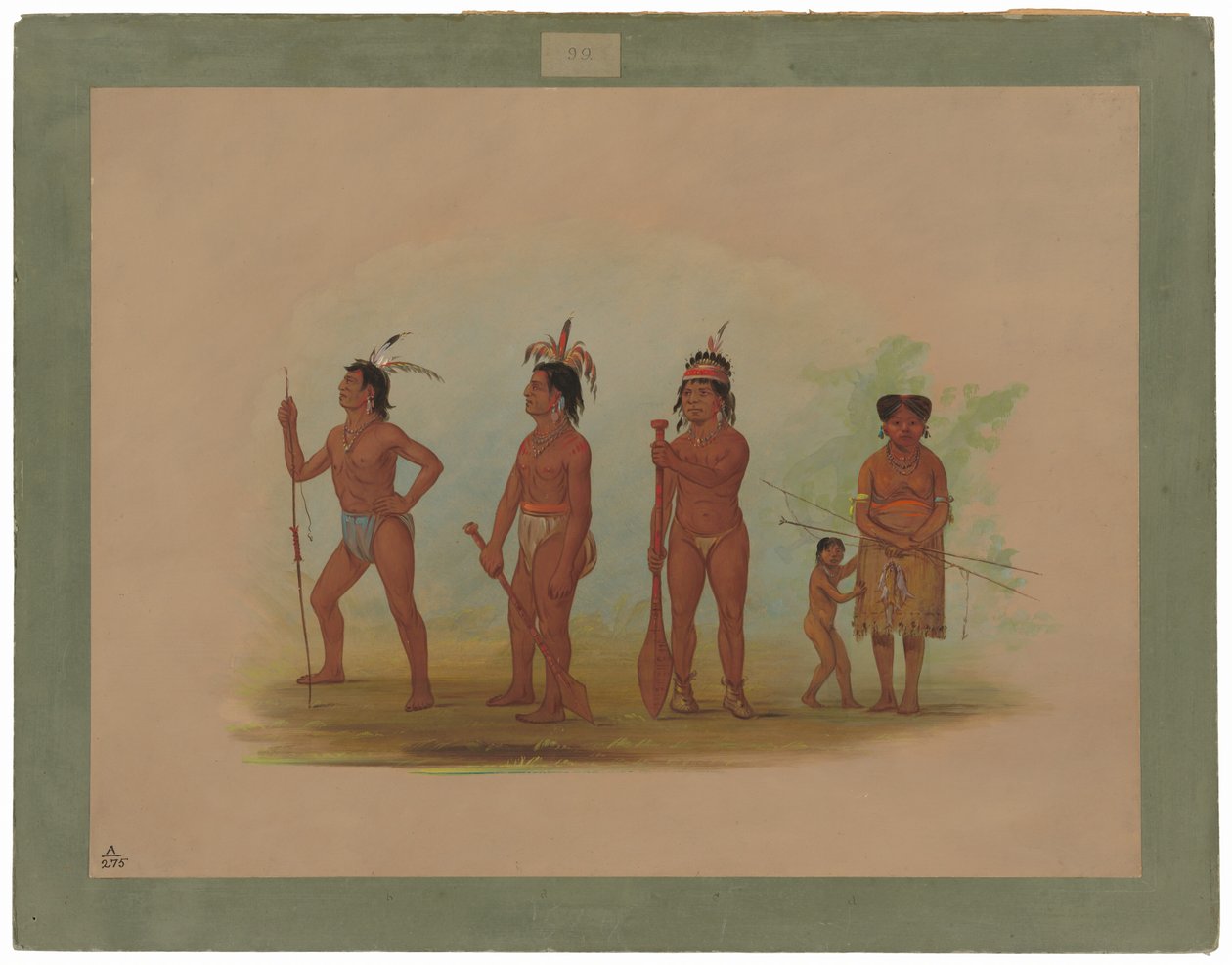 Clatsop-indianer av George Catlin