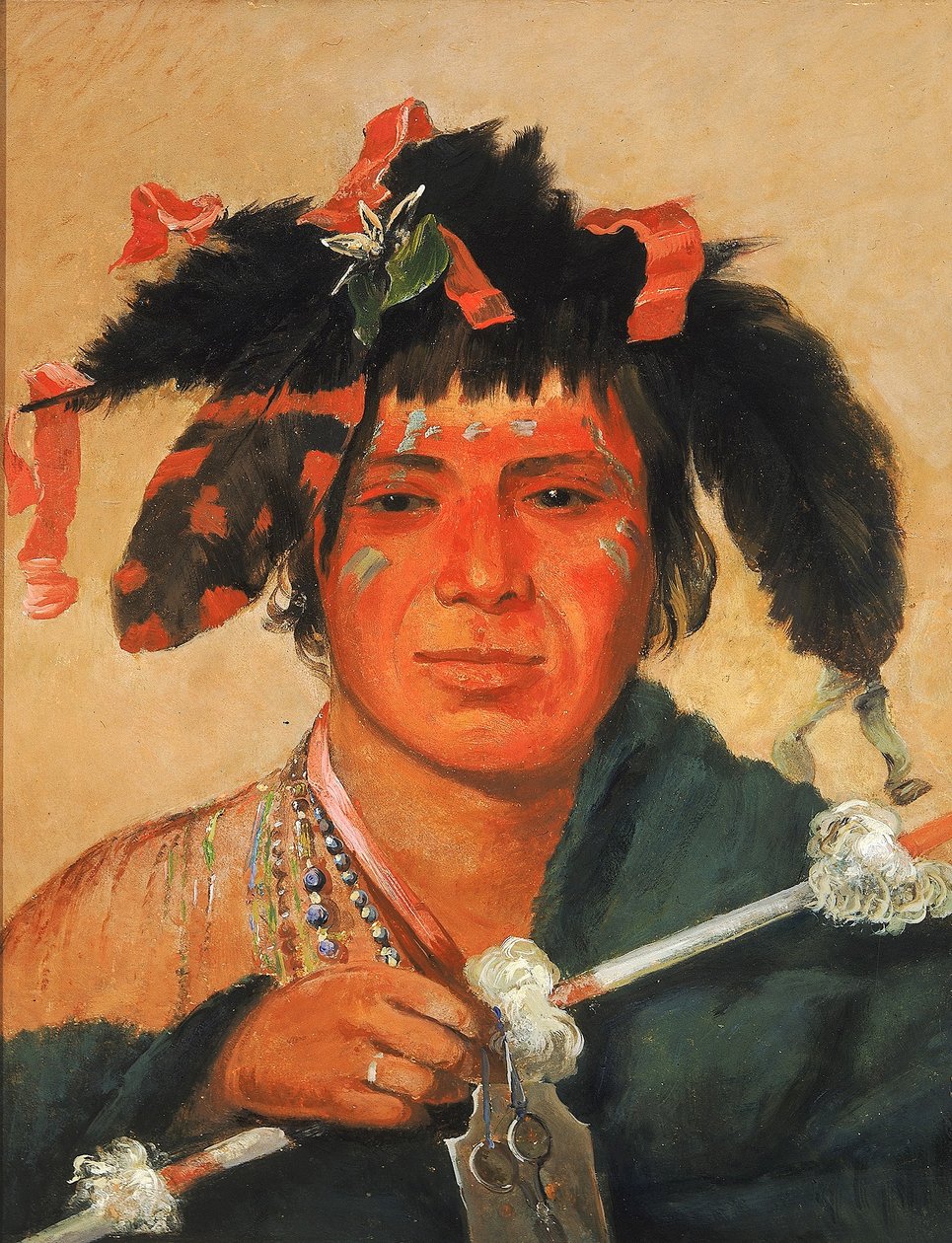 Ko-mán-i-kin-o-haw, Lilla val, en modig av George Catlin