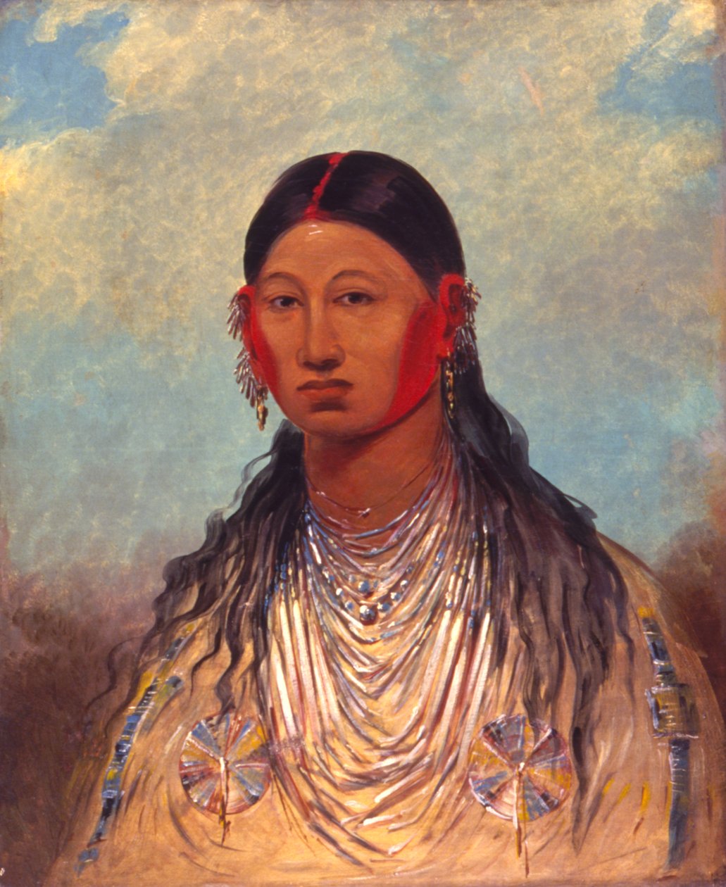 Koon-za-ya-me, kvinnlig krigsörn av George Catlin