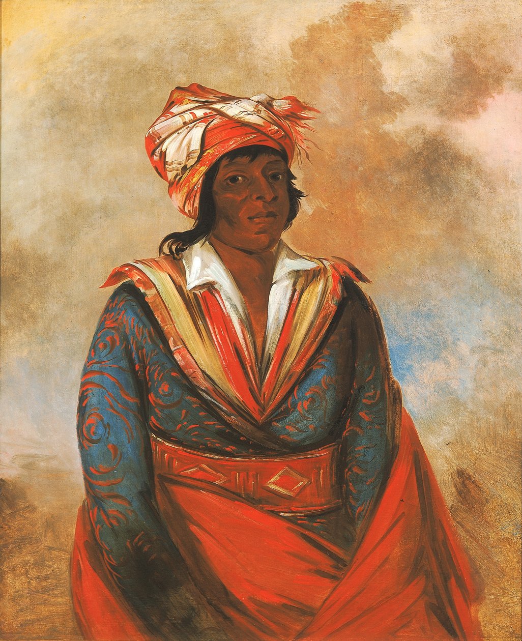Kút-tee-o-túb-bee, Hur dödade han, en känd modig av George Catlin