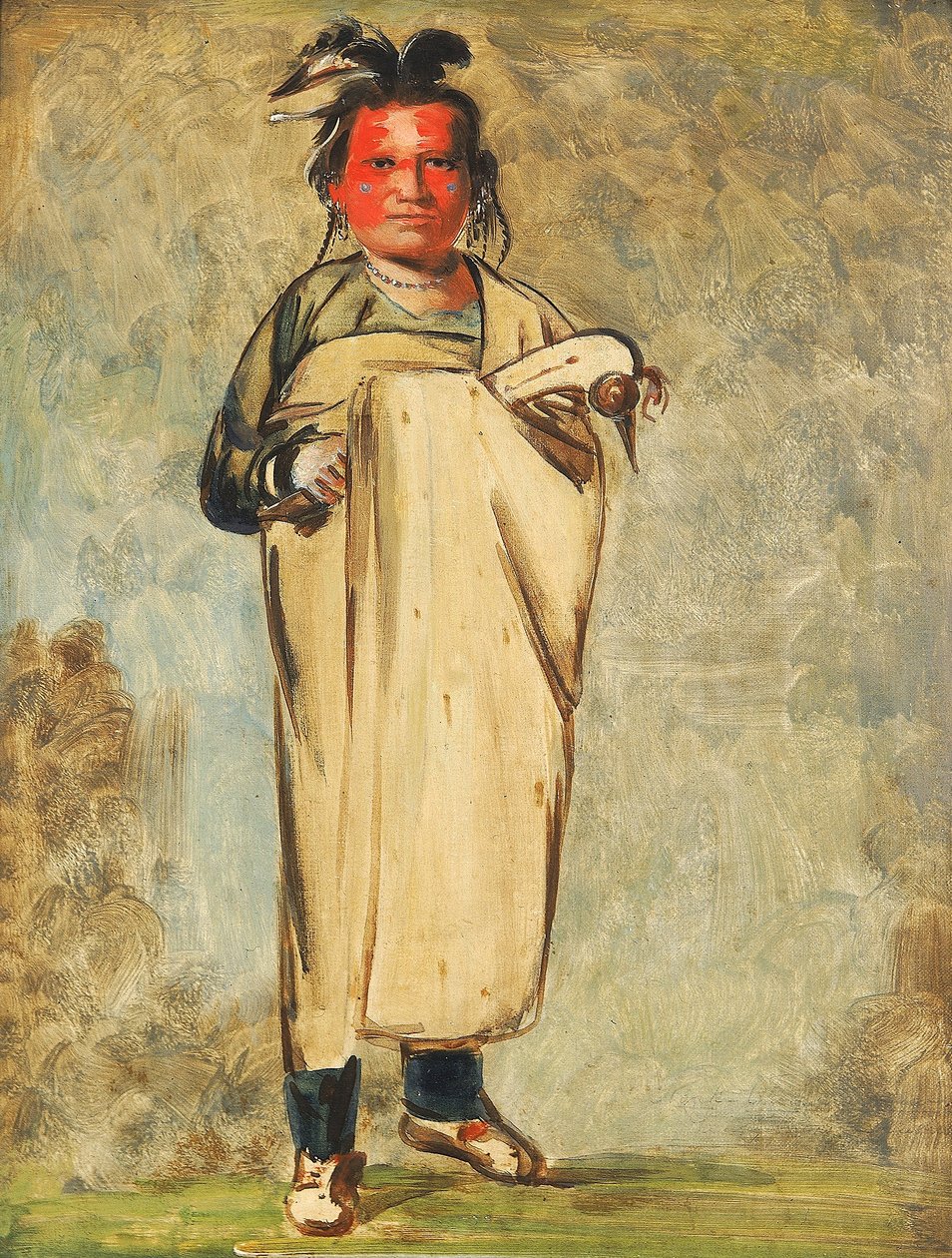 Káw-kaw-ne-chóo-a, en modig av George Catlin