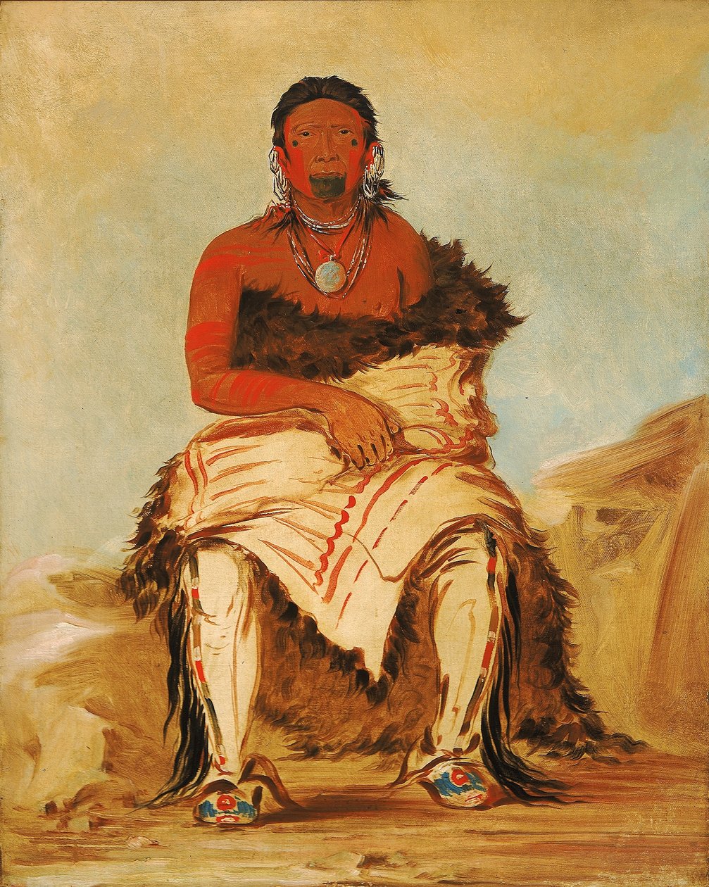 Lá-shah-le-stáw-hix, Man Chief, en republikansk Pawnee av George Catlin