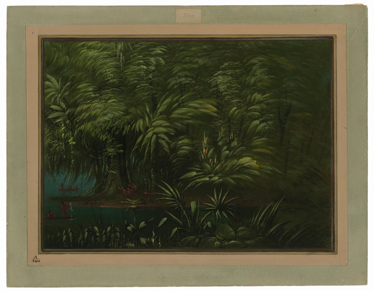 Frodig skog på Amazonas strand av George Catlin