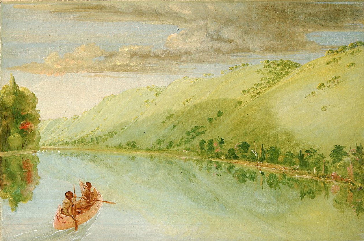Madame Ferrebaults prärie, ovanför Prairie du Chien av George Catlin