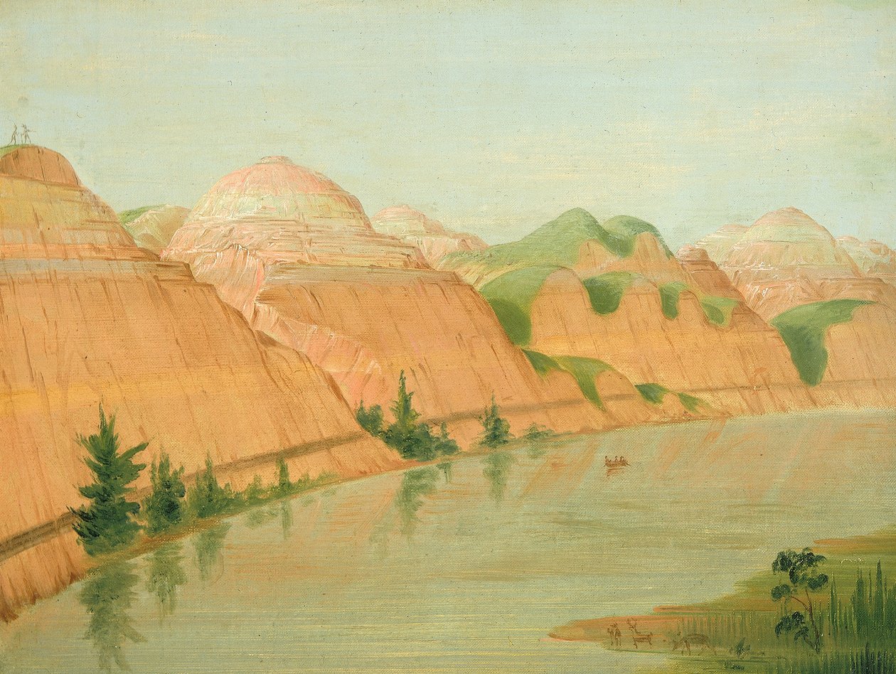 Magnifika Clay Bluffs, 1800 mil ovanför St. Louis av George Catlin