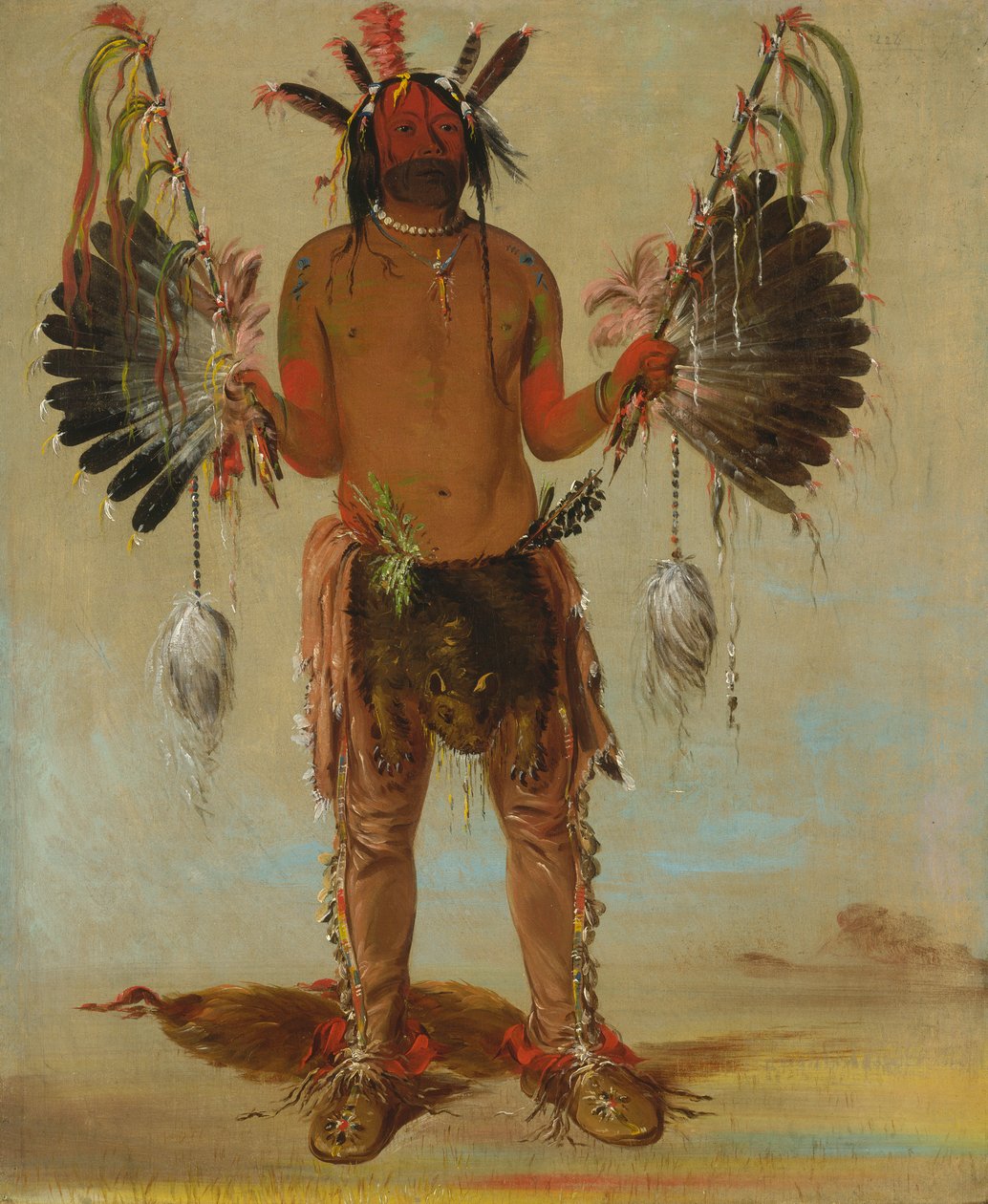 Mah-tó-he-ha, Gammal björn, en medicinman, 1832. av George Catlin