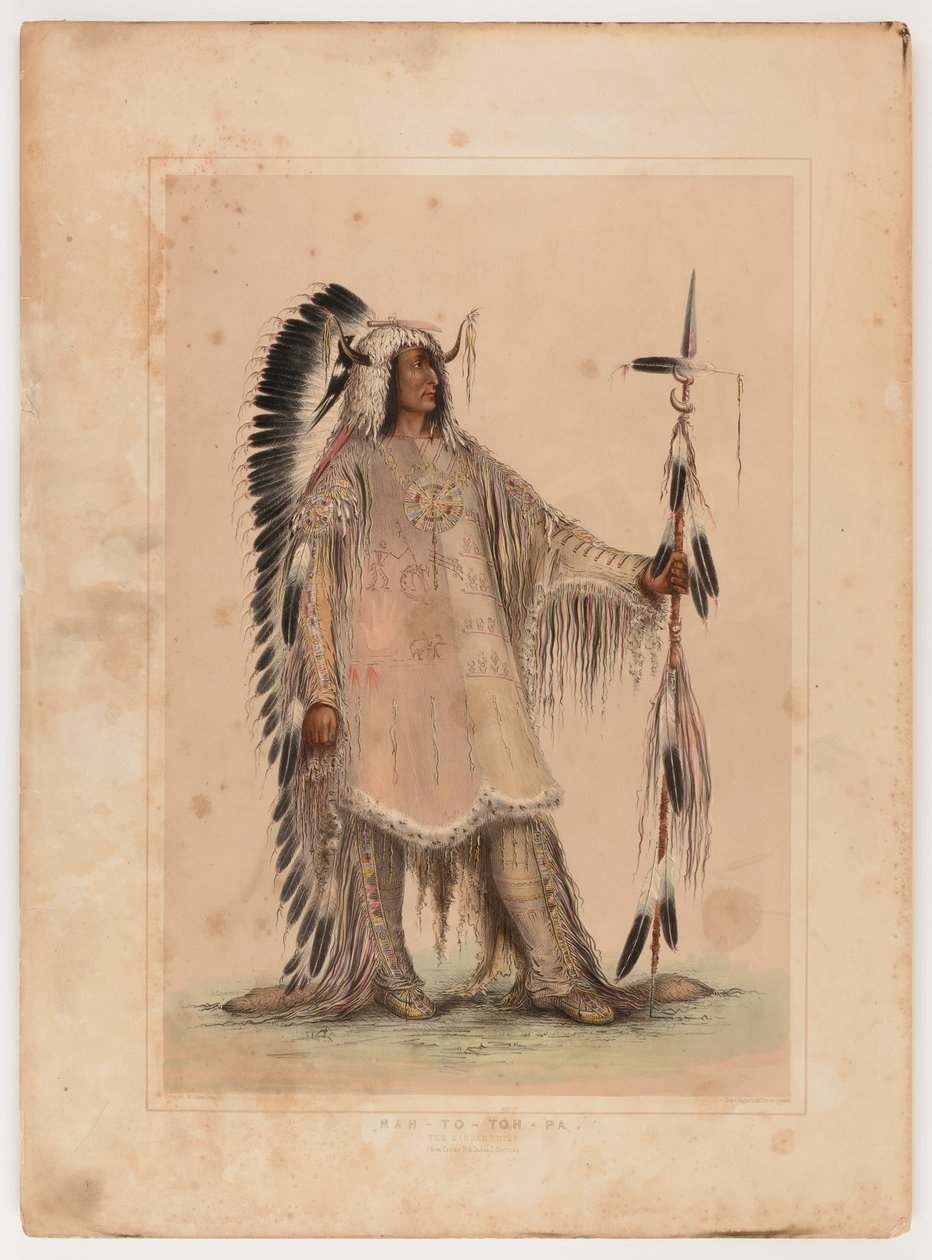 Mah-to-toh-pa, mandanhövdingen av George Catlin