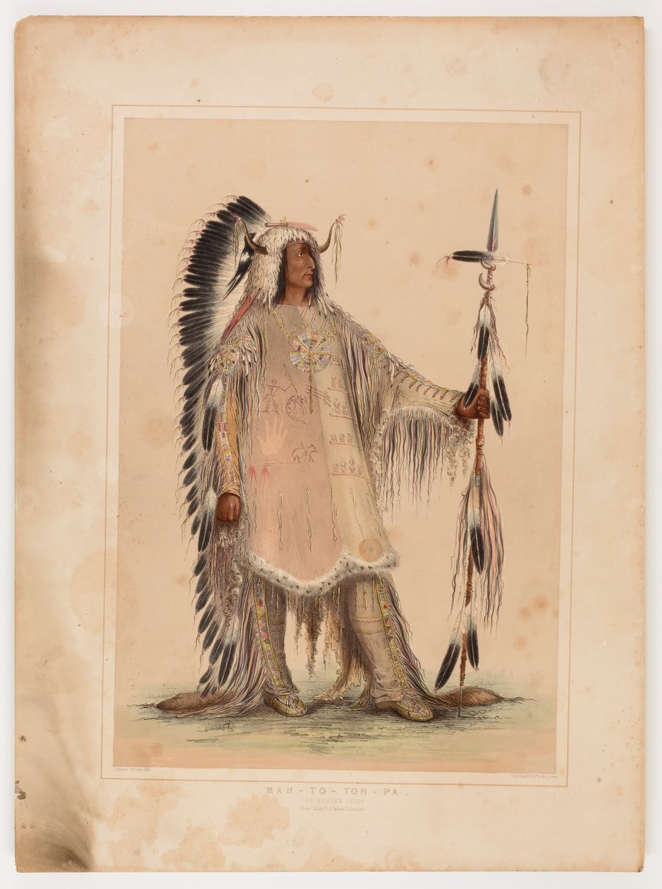 Mah-to-toh-pa, mandanhövdingen av George Catlin