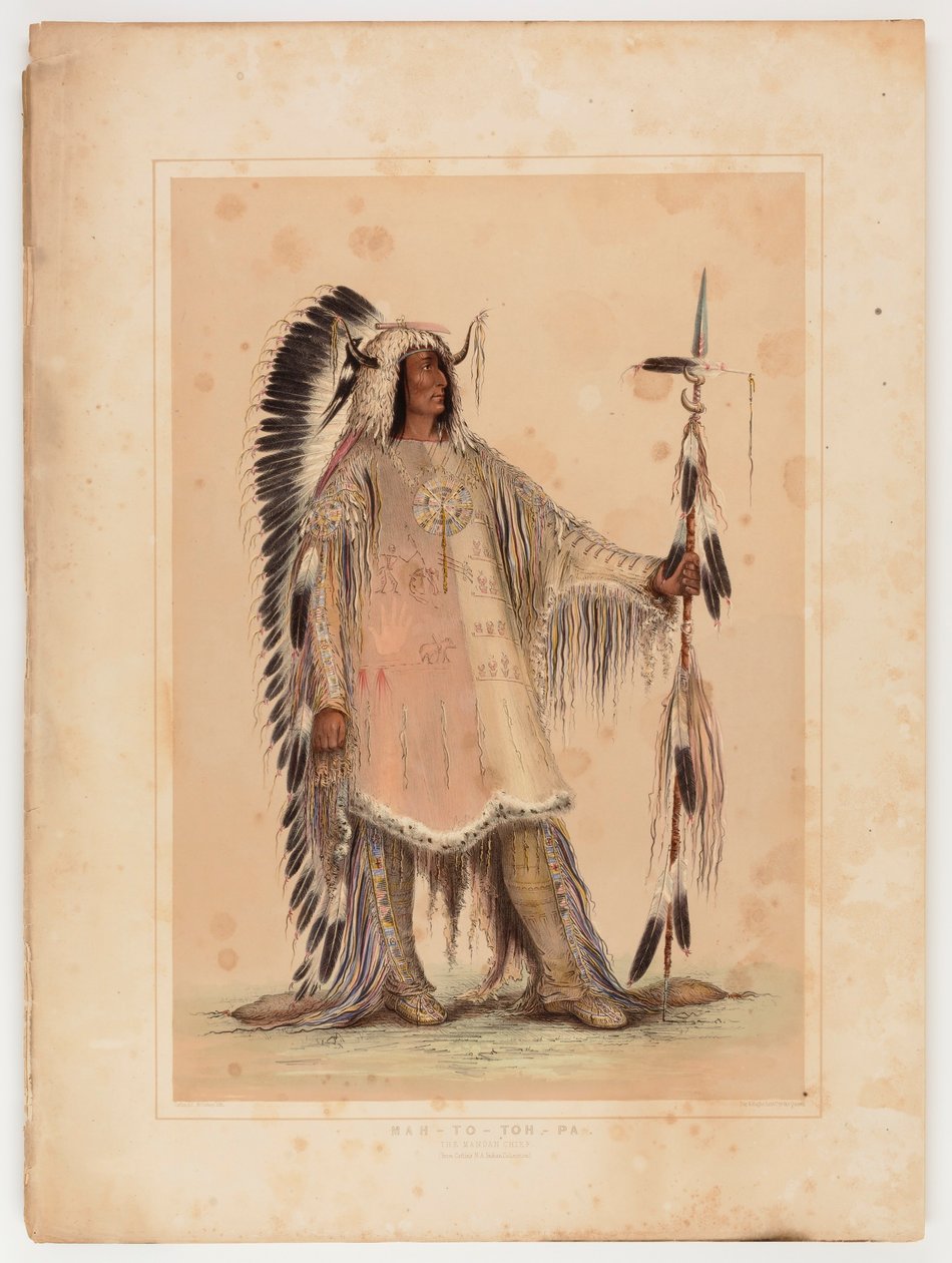 Mah-to-toh-pa, mandanhövdingen av George Catlin