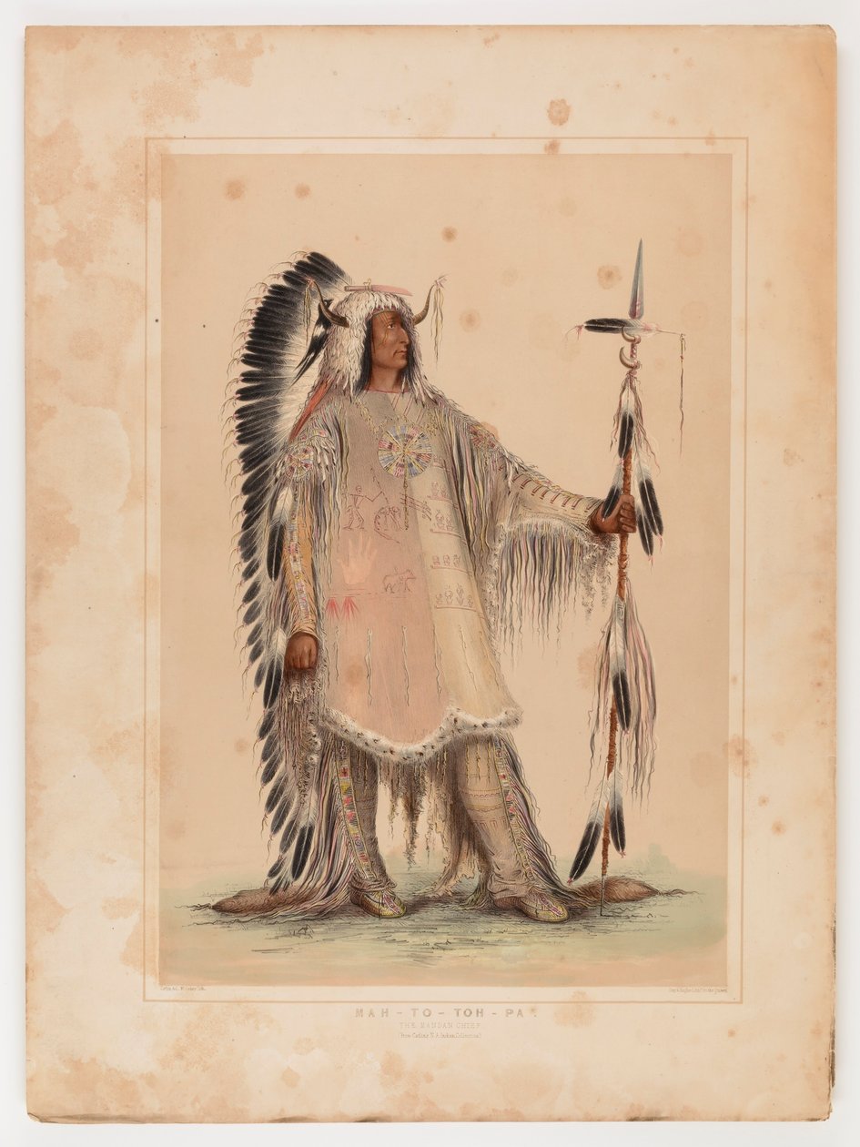 Mah-to-toh-pa, mandanhövdingen av George Catlin