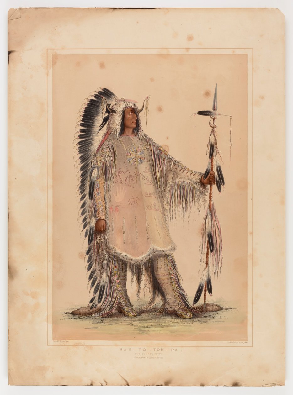 Mah-to-toh-pa, mandanhövdingen av George Catlin