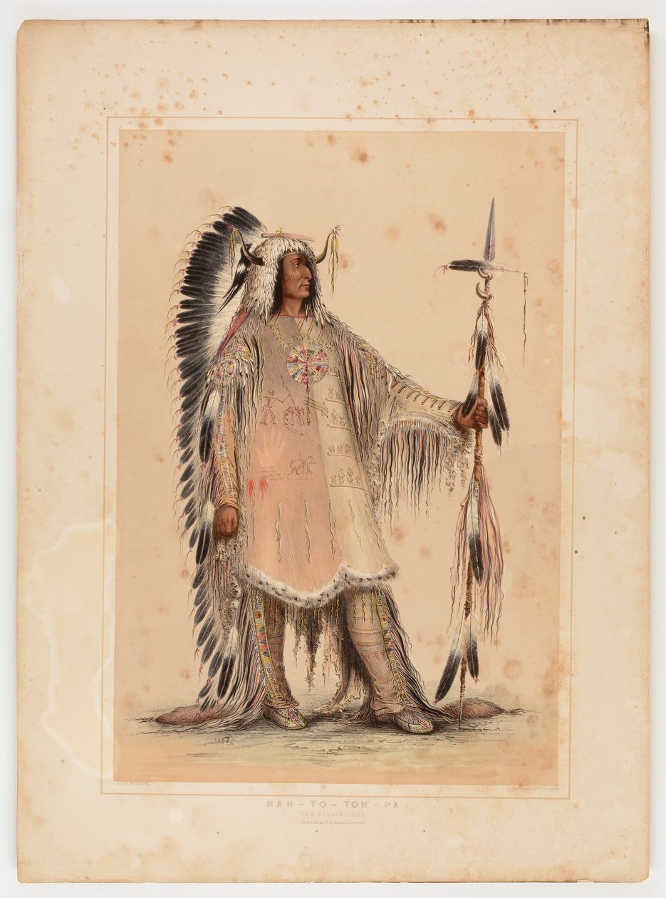 Mah-to-toh-pa, mandanhövdingen av George Catlin