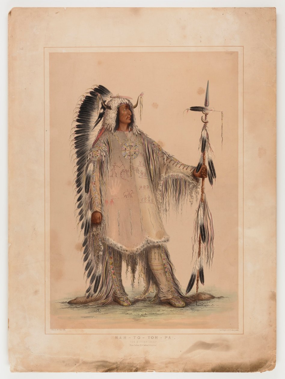 Mah-to-toh-pa, mandanhövdingen av George Catlin