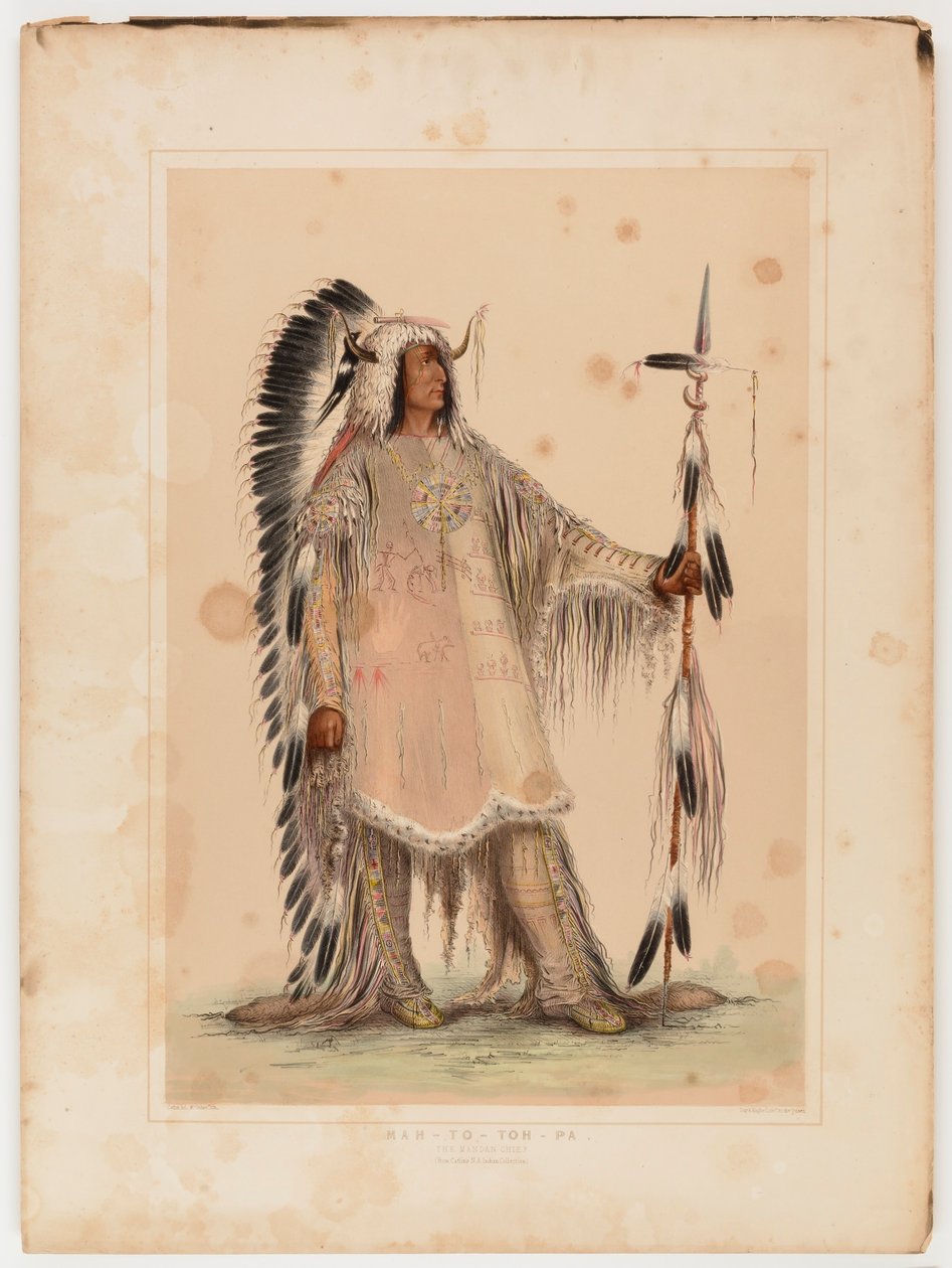 Mah-to-toh-pa, mandanernas hövding av George Catlin