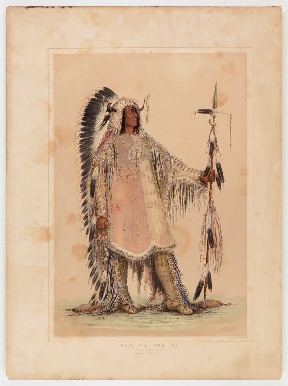 Mah-to-toh-pa, mandanernas hövding av George Catlin