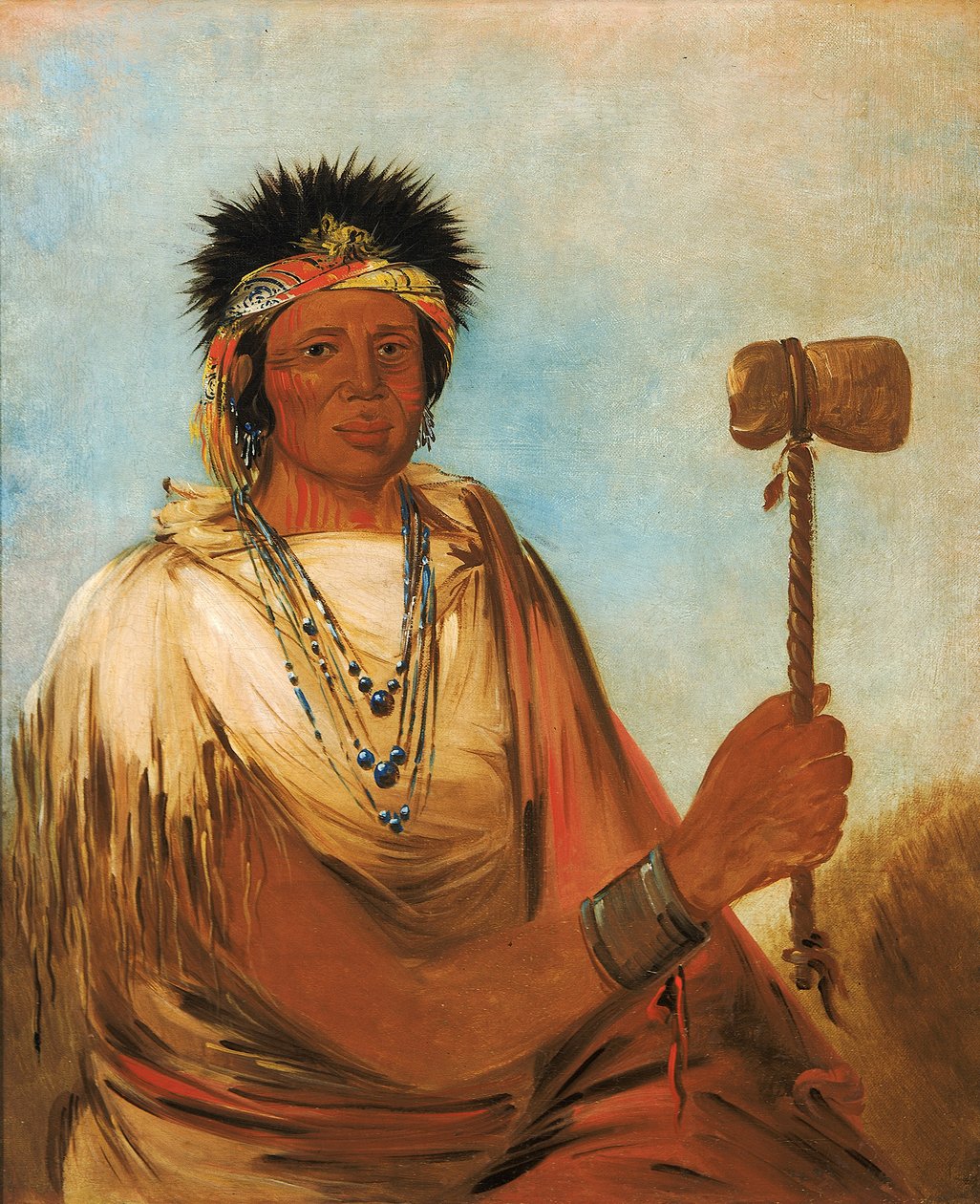 Men-són-se-ah, vänster hand, en krigare, 1830. av George Catlin