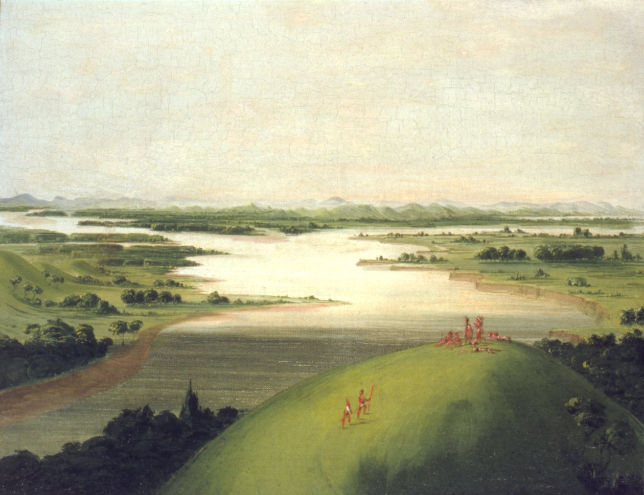 Platteflodens mynning, 900 mil ovanför St. Louis av George Catlin